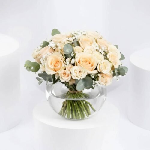 Peach-Roses-Table-Centerpiece-Flowers-by-Warda-Petals