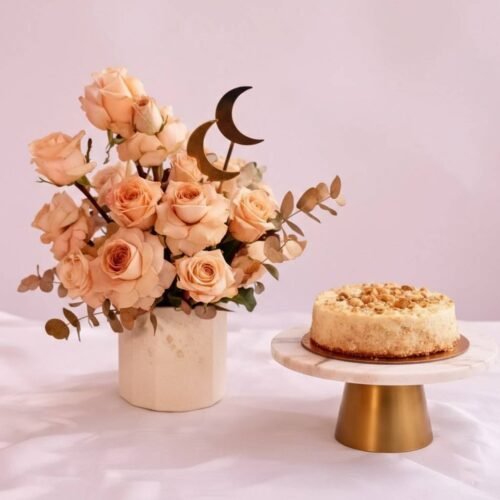 Eid Flowers With Baklava Baked Cheese Cake by Warda Petals (2)