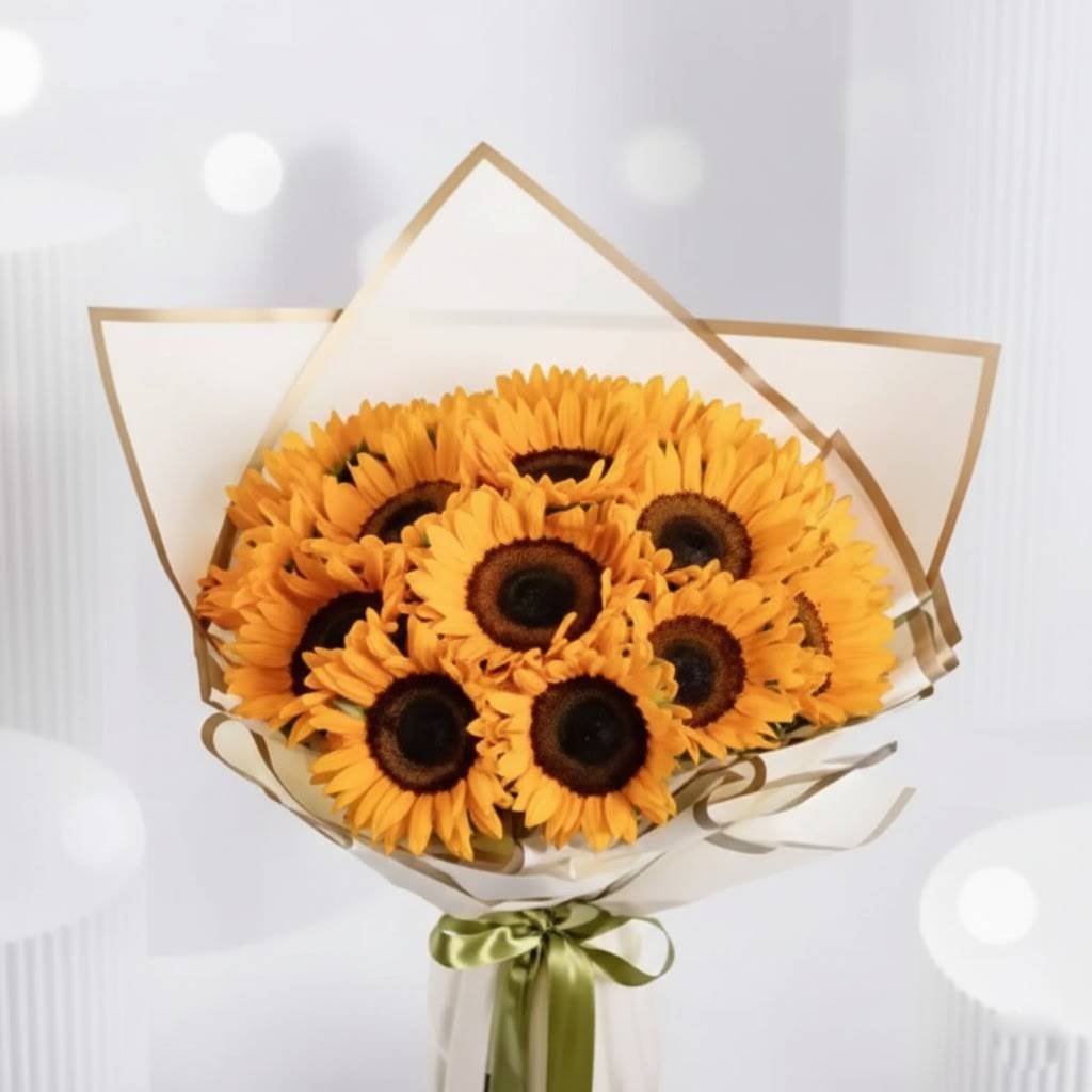 Sunny Hill 20 Sunflowers Bouquet by Warda Petals