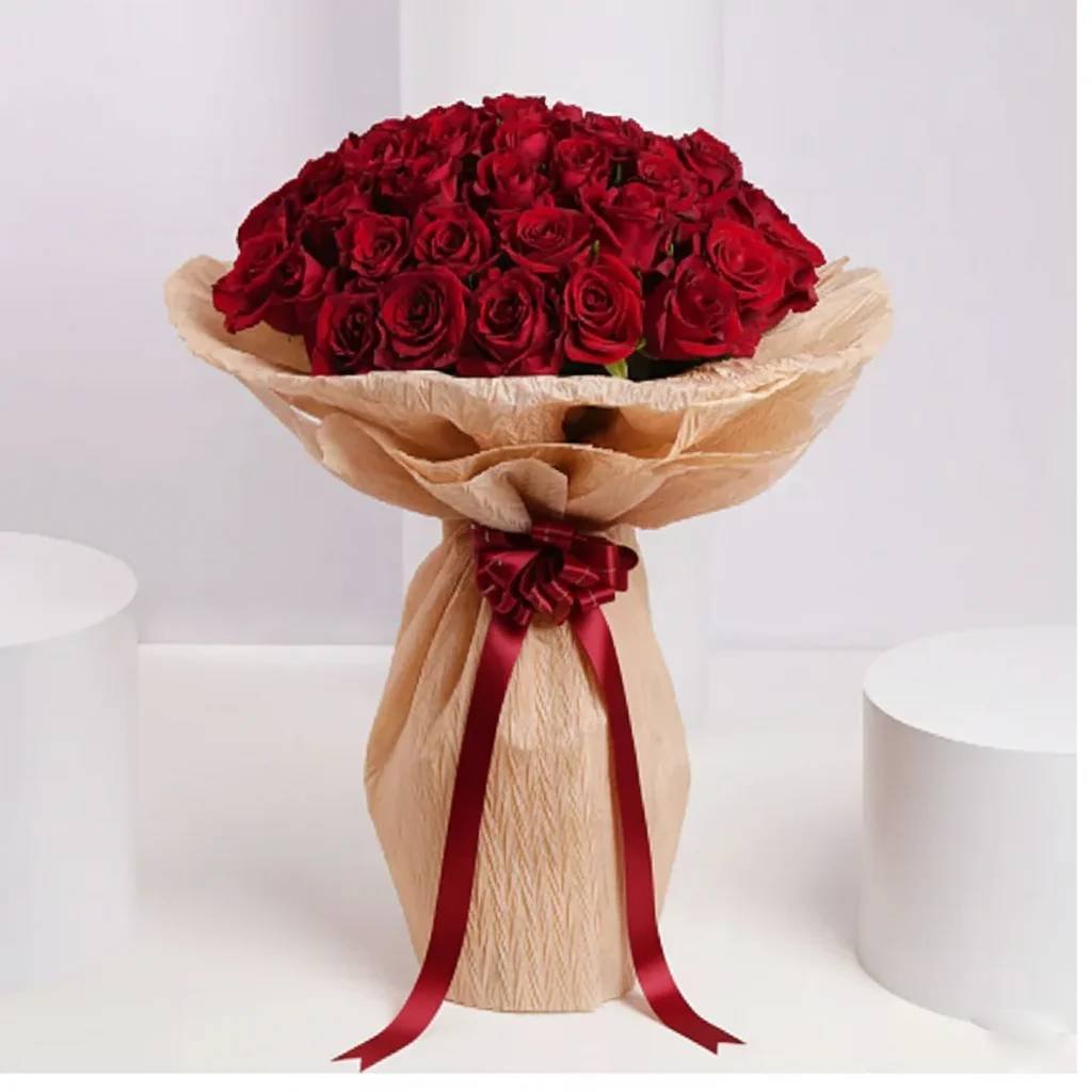 Valentine Grand 50 Red Roses Bouquet