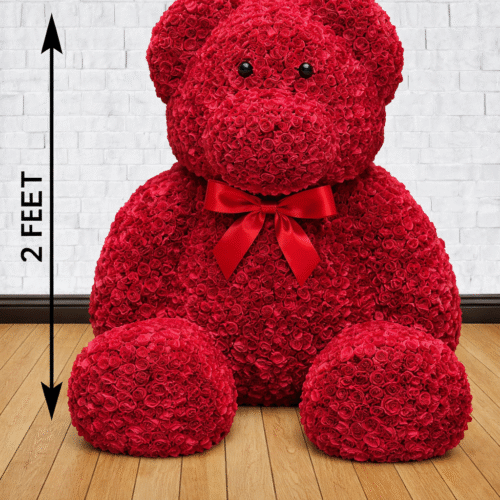 1000 Red Roses Teddy Bear – Luxury Romantic Floral Sculpture