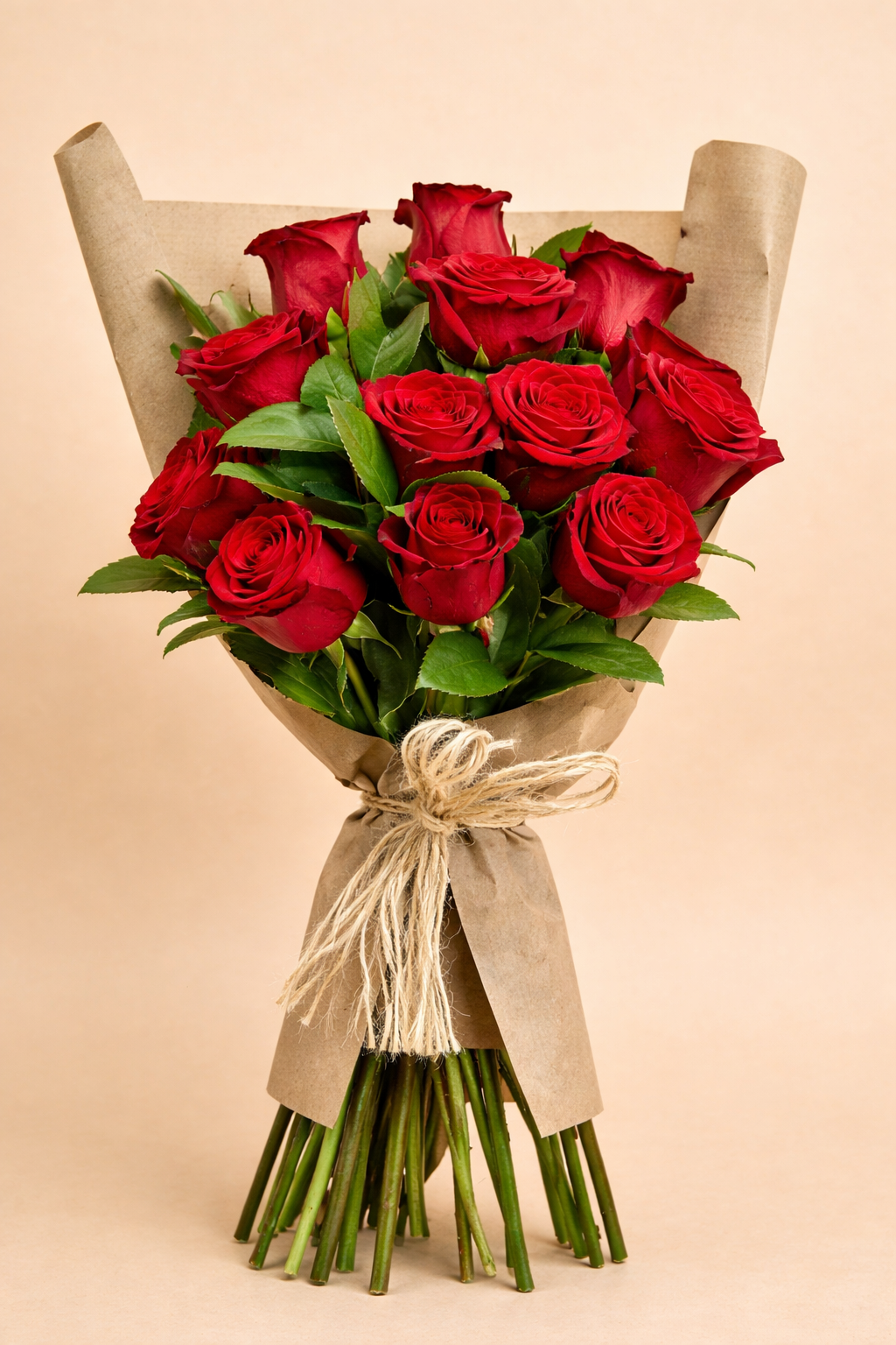 12 Red Roses Bouquet And Chocolates – Red Roses with Ferrero Rocher Gift Box