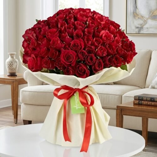 150 Red Roses Bunch – Grand Romantic Bouquet