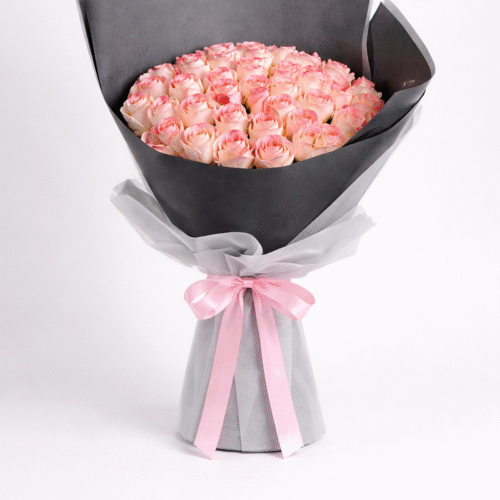 35 Dual Shade Pink Roses Designer Bouquet