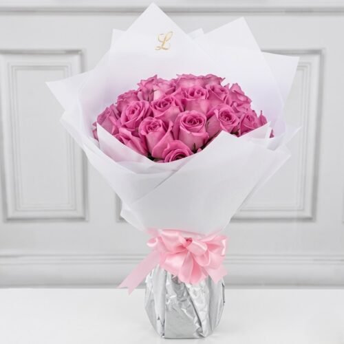 35 Light Pink Roses Designer Bouquet – Elegant Floral Gift