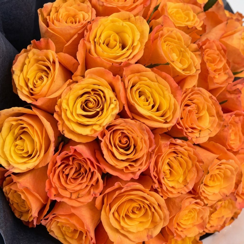 35 Orange Roses Designer Bouquet – Vibrant Floral Gift