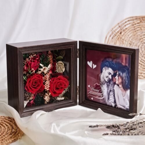 Anniversary Wishes Preserved Flowers Frame by Warda