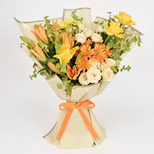 Birthday Flowers Bouquet by Warda Petals