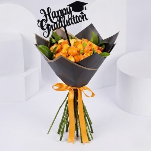 Colorful Roses Graduation Bouquet – Bright Floral Gift
