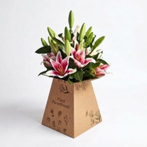 Fleur Beauty – Pink Lily Box Arrangement (2)
