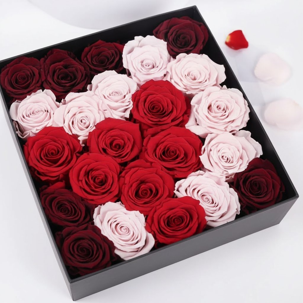 Forever Roses Heart by Warda Petals
