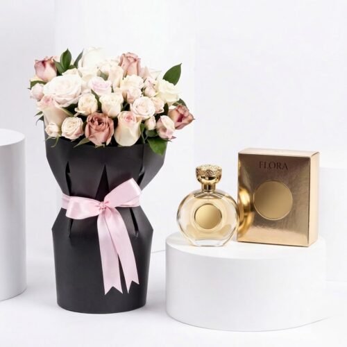 Guess Bella Vita EDP Gift Set For Her – Perfume & Floral Arrangement