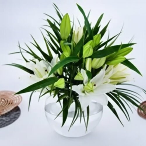 Lilies Happiness Arrangement by Warda Petals