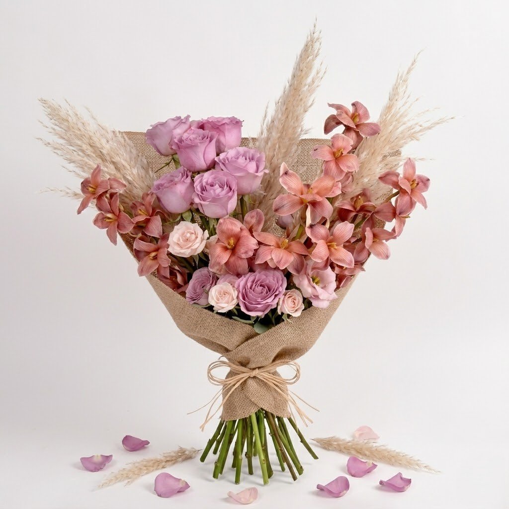 Lilly Shades – Elegant Lily & Rose Bouquet