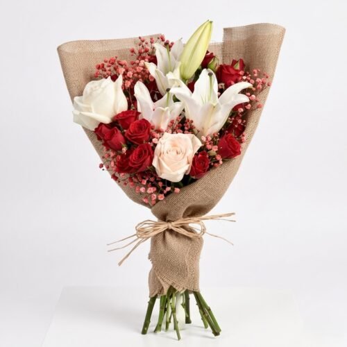 Lilly Shades – Elegant Lily & Rose Bouquet