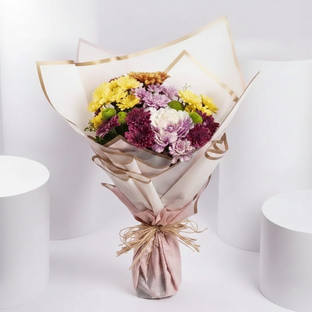 Mix Chrysanthemums Bouquet by Warda Petals