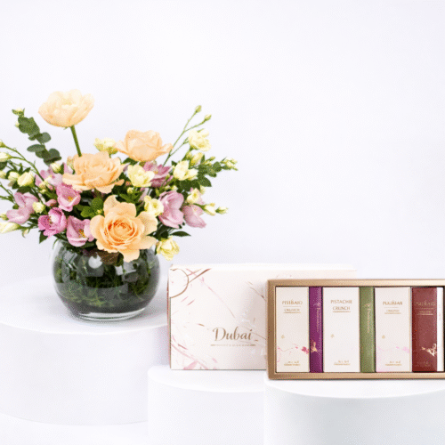 Mix Flowers With Dubai Chocolates – Luxury Floral & Chocolate Gift by Warda Petals
