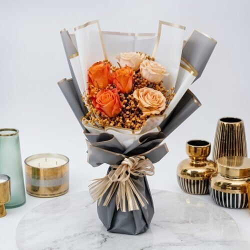 Vibrant Bouquet Of Colored Roses – Mixed Floral Standard