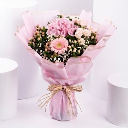 Pink Beauty Flower Bouquet – Elegant Pink Floral Gift