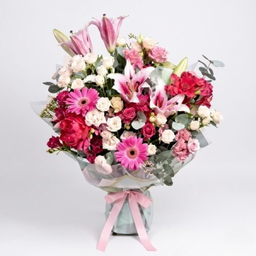 Pink Beauty Mix Flowers Grand Bouquet by Warda Petals