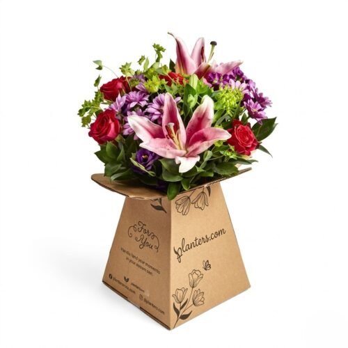 Pink Floral Box Arrangement – Elegant Gift