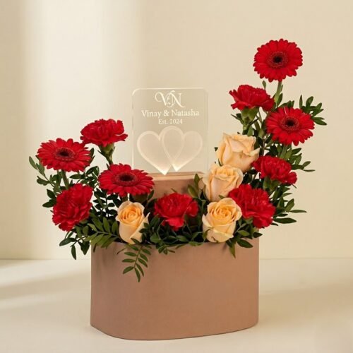 Romantic Roses with LED Love Lamp