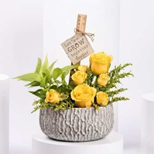 Roses and Money Plants For Teacher by Warda Petals