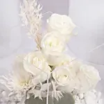Mix White Flowers Beauty In A Vase by Warda Petals