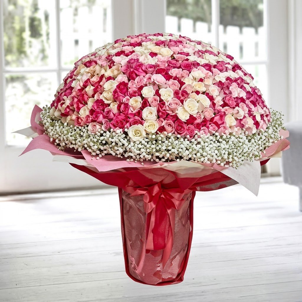 450 Roses Luxury Arrangement – Elegant Floral Display