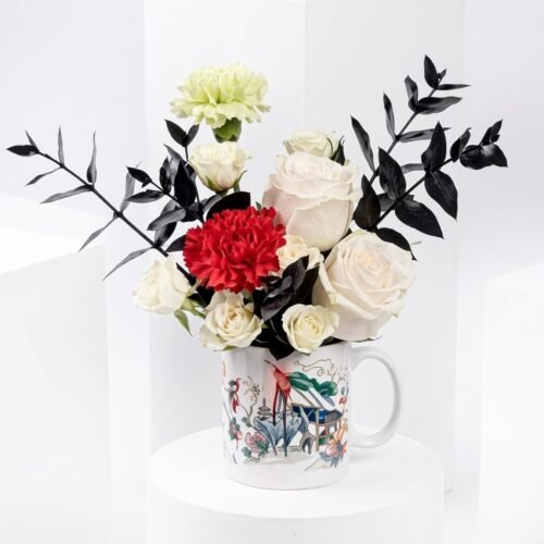 A Mug of Memories and Pride – Floral Mug Arrangement