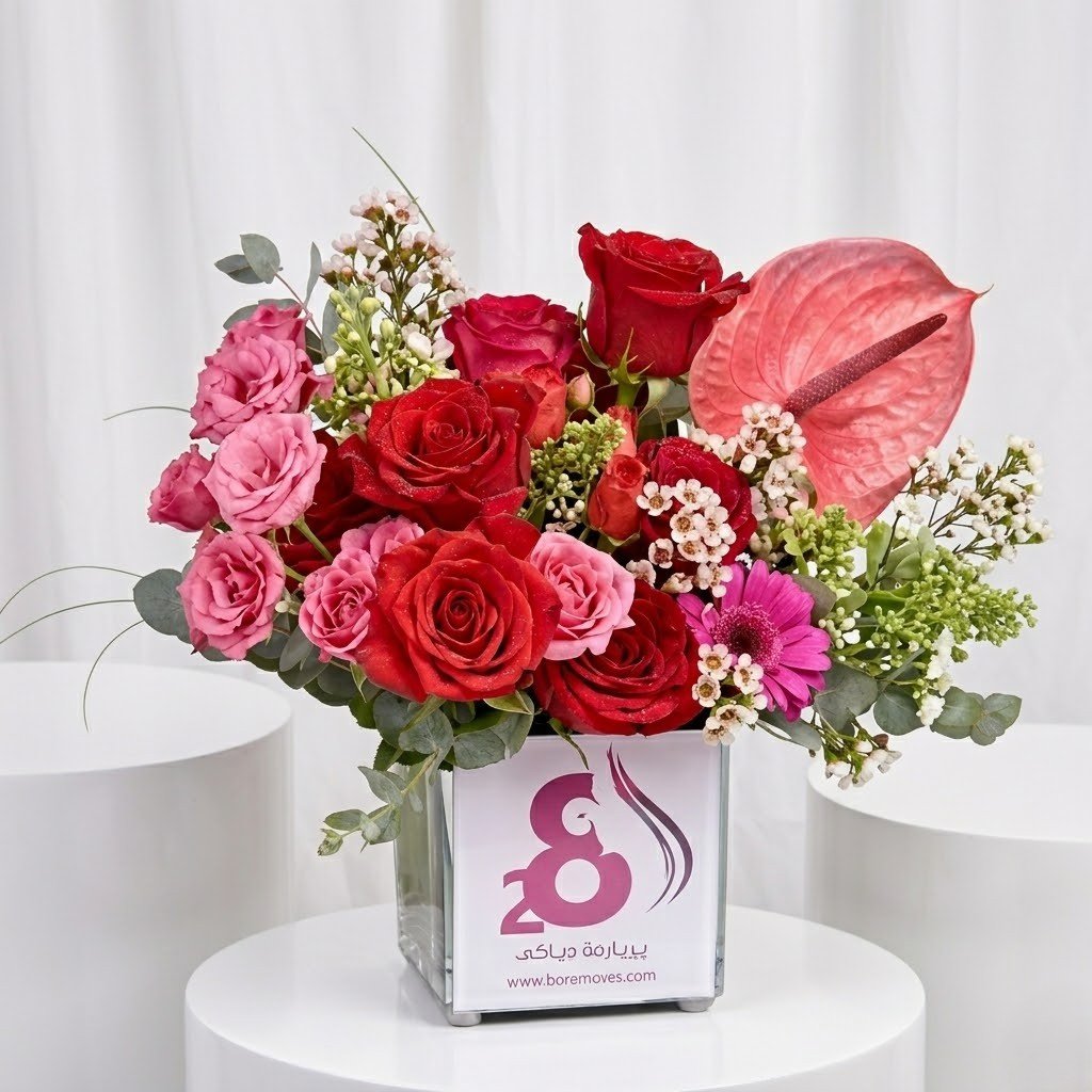 Emirati Women’s Day Vase – Elegant Floral Tribute