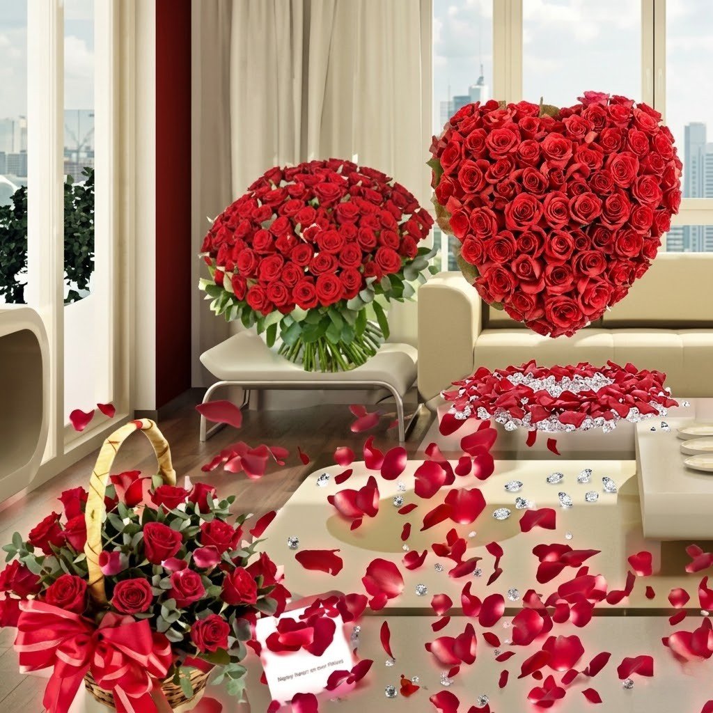 Extravagant Rose Decor – Grand Romantic Setup