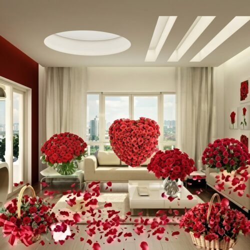 Extravagant Rose Decor – Grand Romantic Setup