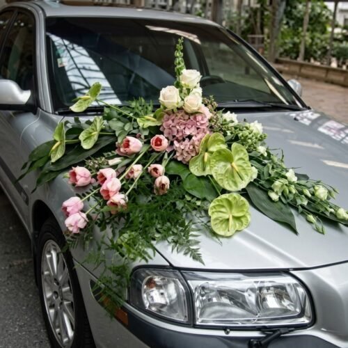 Premium Floral Car Decor – Luxury Vehicle Decoration