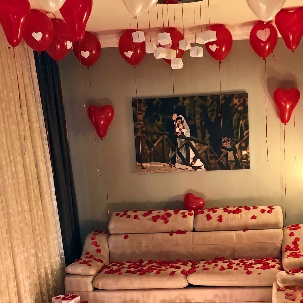 Romantic Balloon & Candle Decoration – Love Setup