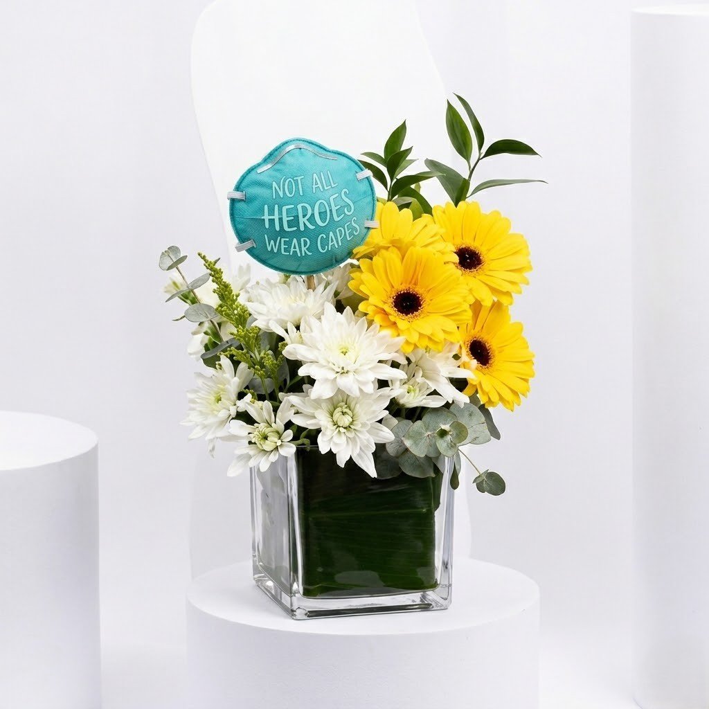 Thank You Nurse Flower Vase – Fresh Gratitude Arrangement
