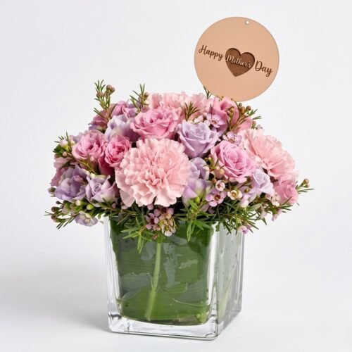 Thanks Mama Floral Arrangement – Elegant Pastel Flower Gift