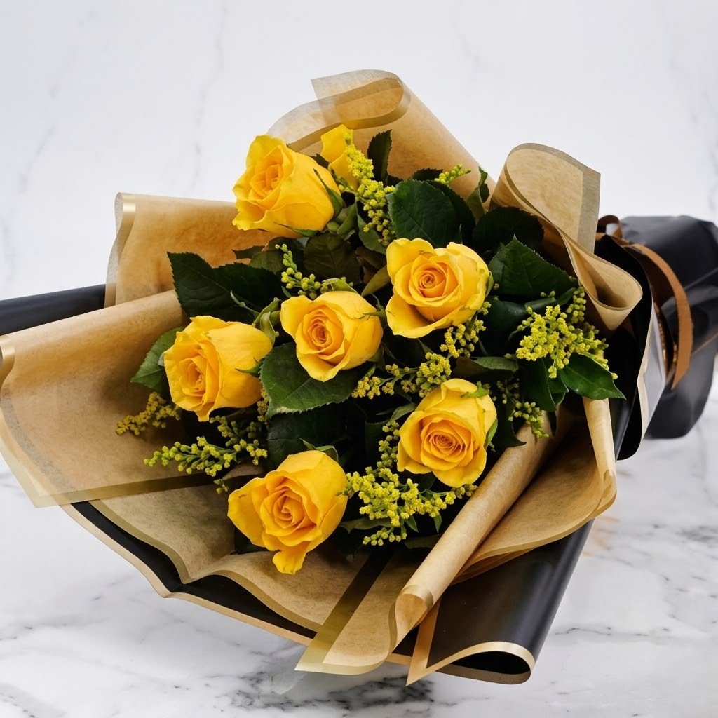 Yellow Roses Bouquet – Bright & Cheerful Floral Gift