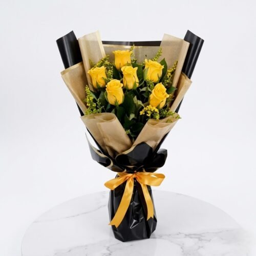 Yellow Roses Bouquet – Bright & Cheerful Floral Gift